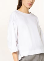 LUISA CERANO Blusenshirt im Materialmix mit 3/4-Arm, Farbe: WEISS (Bild 1)