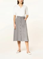 LUISA CERANO Skirt with linen, Color: TAUPE (Image 1)