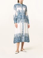 MRS & HUGS Hemdblusenkleid aus Leinen, Farbe: DUNKELBLAU/ WEISS (Bild 1)