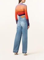 Off-White Cropped-Longsleeve, Farbe: BLAU/ ROT (Bild 1)