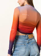 Off-White Cropped-Longsleeve, Farbe: BLAU/ ROT (Bild 1)