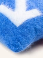 Off-White Home Decorative cushion with mohair, Color: BLUE/ WHITE (Image 1)