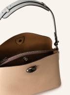 COACH Schultertasche WILLOW SMALL, Farbe: CAMEL/ BLAUGRAU (Bild 1)