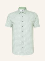 DESOTO Kurzarm-Hemd Slim Fit aus Jersey, Farbe: WEISS/ KHAKI/ HELLGRÜN (Bild 1)