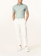 DESOTO Kurzarm-Hemd Slim Fit aus Jersey, Farbe: WEISS/ KHAKI/ HELLGRÜN (Bild 1)
