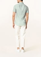 DESOTO Kurzarm-Hemd Slim Fit aus Jersey, Farbe: WEISS/ KHAKI/ HELLGRÜN (Bild 1)
