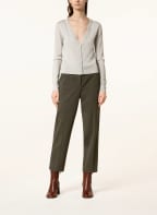PATRIZIA PEPE Strickjacke mit Schmucksteinbesatz, Farbe: HELLGRAU (Bild 1)
