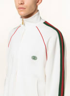 GUCCI Sweatjacke mit Galonstreifen , Farbe: WEISS (Bild 1)
