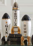 JONATHAN ADLER Dekanter TEQUILA ROCKET, Farbe: WEISS/ GOLD/ SCHWARZ (Bild 1)