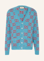 GUCCI Strickjacke, Farbe: BLAU/ ROT (Bild 1)