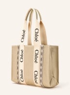 Chloé Shopper WOODY MEDIUM, Farbe: SLATE GREEN (Bild 1)