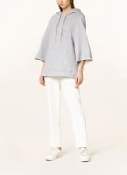 FABIANA FILIPPI Oversized hoodie with decorative gems, Color: GRAY (Image 1)