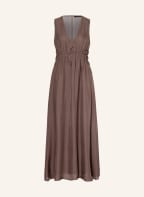 FABIANA FILIPPI Abendkleid aus Seide mit Schmucksteinen, Farbe: BRAUN (Bild 1)