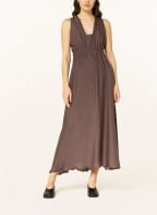 FABIANA FILIPPI Abendkleid aus Seide mit Schmucksteinen, Farbe: BRAUN (Bild 1)