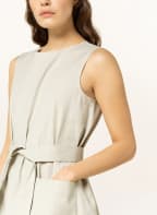 FABIANA FILIPPI Blouse top DANAE with linen, Color: LIGHT GRAY (Image 1)