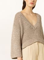 FABIANA FILIPPI Pullover mit Leinen, Farbe: TAUPE (Bild 1)