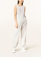 FABIANA FILIPPI Top mit Seide und Schmucksteinen, Farbe: CREME (Bild 1)
