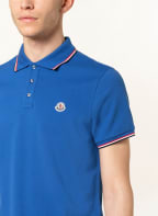 MONCLER Piqué polo shirt, Color: BLUE (Image 1)