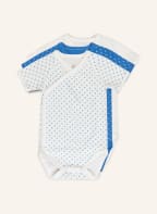 PETIT BATEAU 3er-Pack Wickelbodies, Farbe: WEISS/ BLAU (Bild 1)