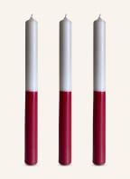 Candy Candle 3er-Set Stabkerzen OUI CHERIE, Farbe: HELLGRAU/ DUNKELROT (Bild 1)