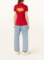 POLO RALPH LAUREN Piqué-Poloshirt mit Stickereien, Farbe: ROT (Bild 1)