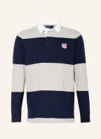POLO RALPH LAUREN Jersey-Poloshirt Classic Fit, Farbe: WEISS/ GRAU/ BLAU (Bild 1)