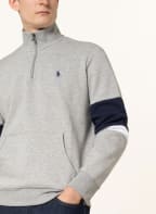 POLO RALPH LAUREN Sweat-Troyer, Farbe: GRAU/ DUNKELBLAU/ WEISS (Bild 1)