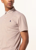 POLO RALPH LAUREN Jersey-Poloshirt Custom Slim Fit, Farbe: WEISS/ KHAKI (Bild 1)