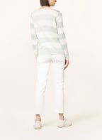 oui Pullover mit Pailletten, Farbe: MINT/ ECRU (Bild 1)