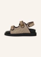 KURT GEIGER Sandalen ORSON mit Schmucksteinen, Farbe: HELLBRAUN (Bild 1)