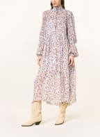DOROTHEE SCHUMACHER Kleid mit Seide und Rüschen, Farbe: HELLGRAU/ DUNKELORANGE/ FUCHSIA (Bild 1)