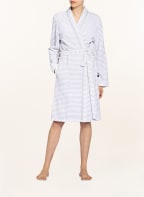 Cawö Women’s bathrobe , Color: GRAY / WHITE STRIPED (Image 1)