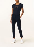 EA7 EMPORIO ARMANI T-Shirt mit Schmucksteinen , Farbe: DUNKELBLAU (Bild 1)