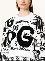 DOLCE & GABBANA Oversized sweater, Color: BLACK/ WHITE (Image 1)