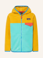 patagonia Fleecejacke BABY MICRO D™ SNAP-T®, Farbe: DUNKELGELB/ MINT/ HELLBLAU (Bild 1)