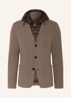 MOORER Stricksakko BELLOTTO Slim Fit mit abnehmbarer Blende , Farbe: TAUPE (Bild 1)