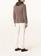 MOORER Stricksakko BELLOTTO Slim Fit mit abnehmbarer Blende , Farbe: TAUPE (Bild 1)