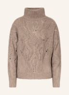 HEMISPHERE Oversized sweater made of cashmere with glitter thread, Color: BEIGE (Image 1)