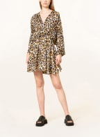 ESSENTIEL ANTWERP Kleid CUTIE mit Seide , Farbe: SCHWARZ/ BRAUN/ DUNKELGELB (Bild 1)