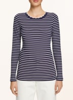 ESPRIT Longsleeve, Farbe: DUNKELBLAU/ WEISS (Bild 1)