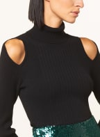 RIANI Rollkragenpullover mit Cut-outs, Farbe: SCHWARZ (Bild 1)