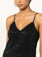 NEO NOIR Cropped-Top ELINAS mit Pailletten, Farbe: SCHWARZ (Bild 1)