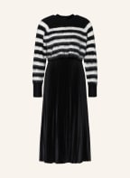 ALL SAINTS 2-in-1-Plisseekleid JOSIE, Farbe: SCHWARZ/ WEISS (Bild 1)
