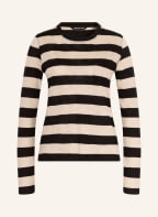 WHISTLES Long sleeve shirt , Color: BLACK/ BEIGE (Image 1)