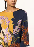mey Nightgown series NOELIA with 3/4 sleeves, Color: DARK BLUE/ DARK YELLOW/ PURPLE (Image 1)