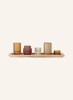 Bloomingville 6-piece Set ELVINA: Tealight holder and tray, Color: LIGHT BROWN/ BROWN/ DARK BROWN (Image 1)