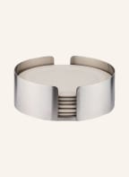 blomus 6er-Set Untersetzer LARETO, Farbe: SILBER/ CREME (Bild 1)