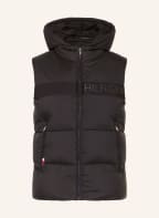 TOMMY HILFIGER Steppweste mit abnehmbarer Kapuze, Farbe: SCHWARZ (Bild 1)