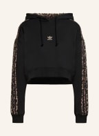 adidas Originals Cropped-Hoodie mit Galonstreifen, Farbe: SCHWARZ (Bild 1)