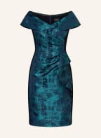Joseph Ribkoff SIGNATURE Cocktailkleid im Materialmix mit Glitzergarn, Farbe: DUNKELBLAU/ TÜRKIS (Bild 1)